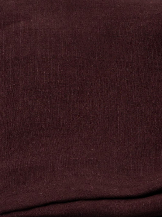100% flax linen Elderberry Purple fabric swatch – OEKO-TEX Standard 100, soft & natural texture, heirloom quality