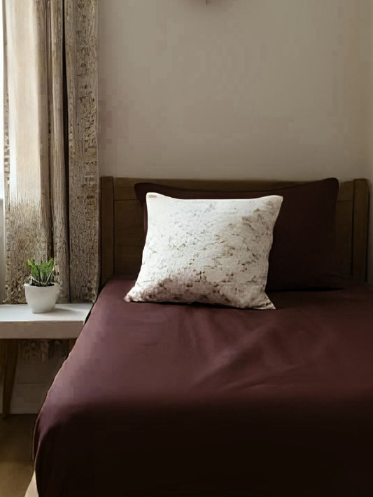 Elderberry Purple 100% Flax Linen Kids Fitted Sheets