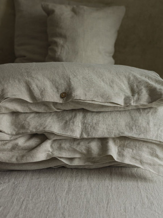 Natural Beige 100% Flax Linen Duvet Covers