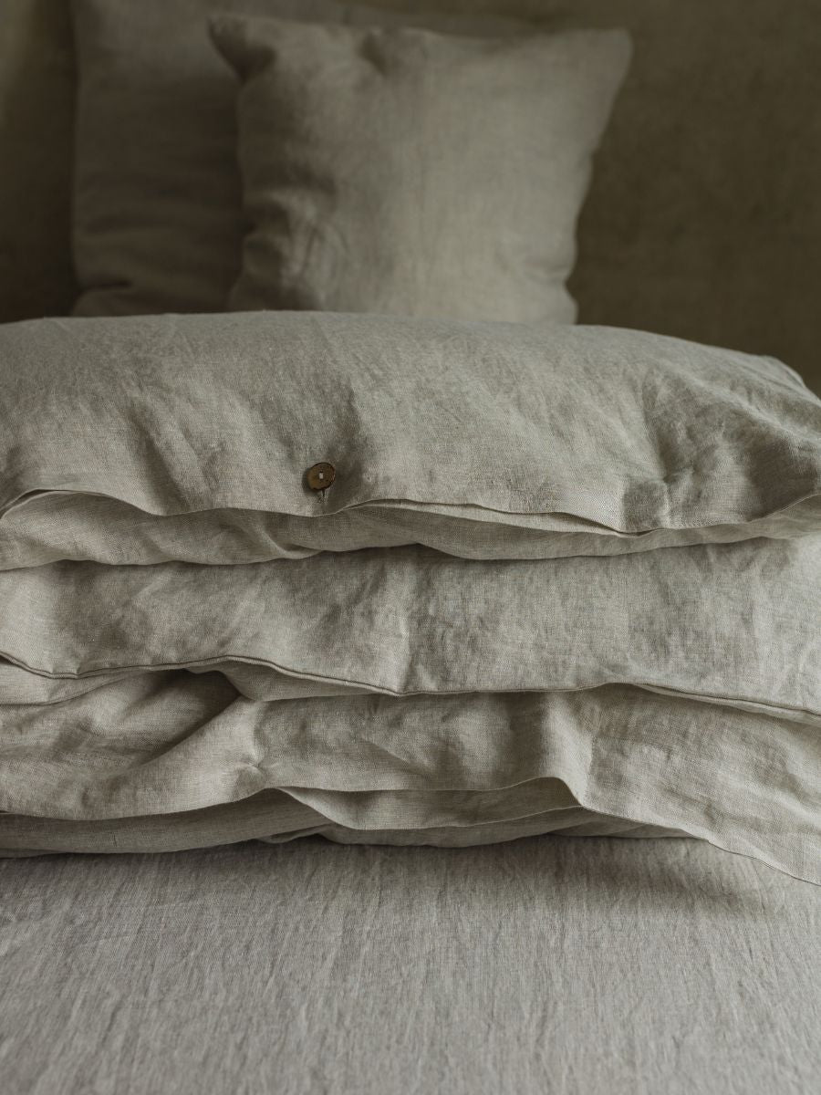 Natural Beige 100% Flax Linen Duvet Cover Sets