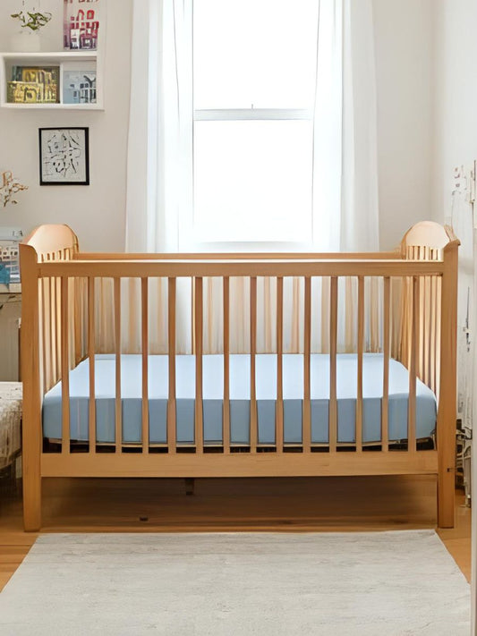 Sky Blue 100% Flax Linen Baby Fitted Sheets