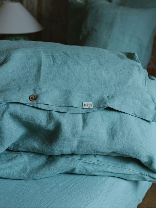 Willow Green 100% Flax Linen Duvet Covers