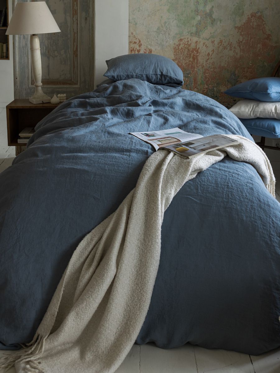 Baltic Blue 100% Flax Linen Sheet Sets