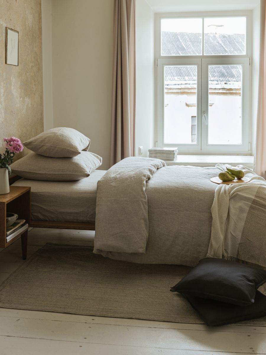 Natural Beige 100% Flax Linen Duvet Covers
