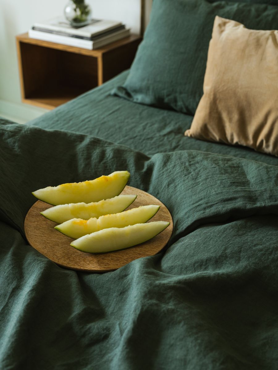 Forest Green 100% Flax Linen Duvet Covers