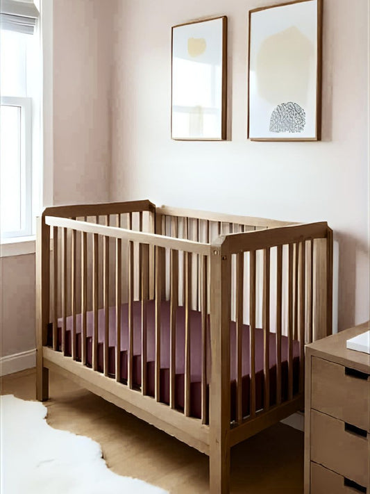 Elderberry Purple 100% Flax Linen Baby Fitted Sheets