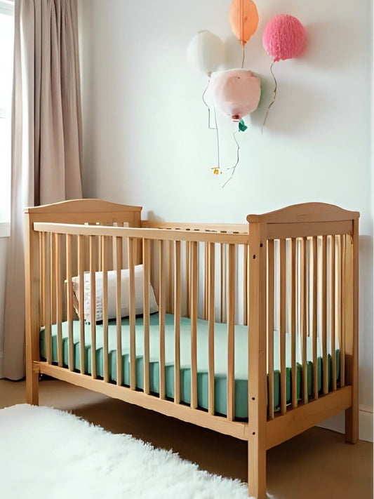 Willow Green 100% Flax Linen Baby Fitted Sheets