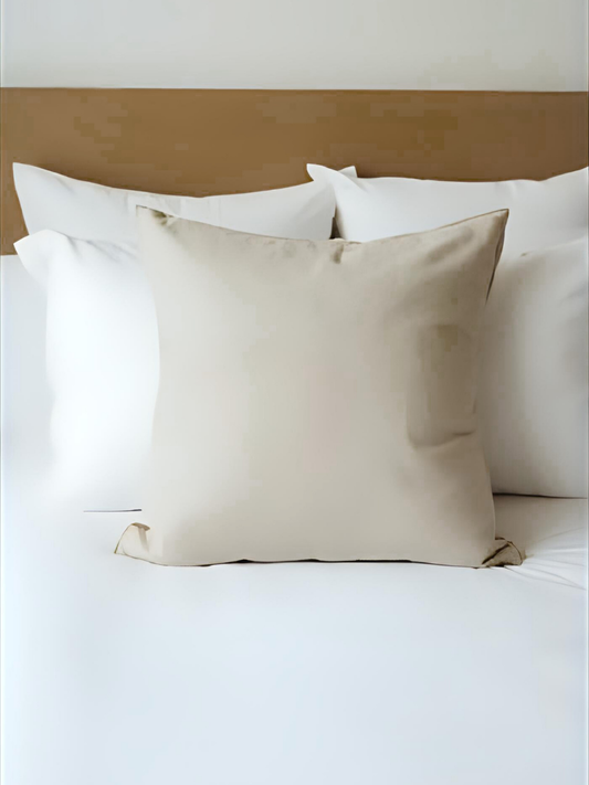 Natural Beige 100% Flax Linen Coconut Shell Button Closure Pillowcases