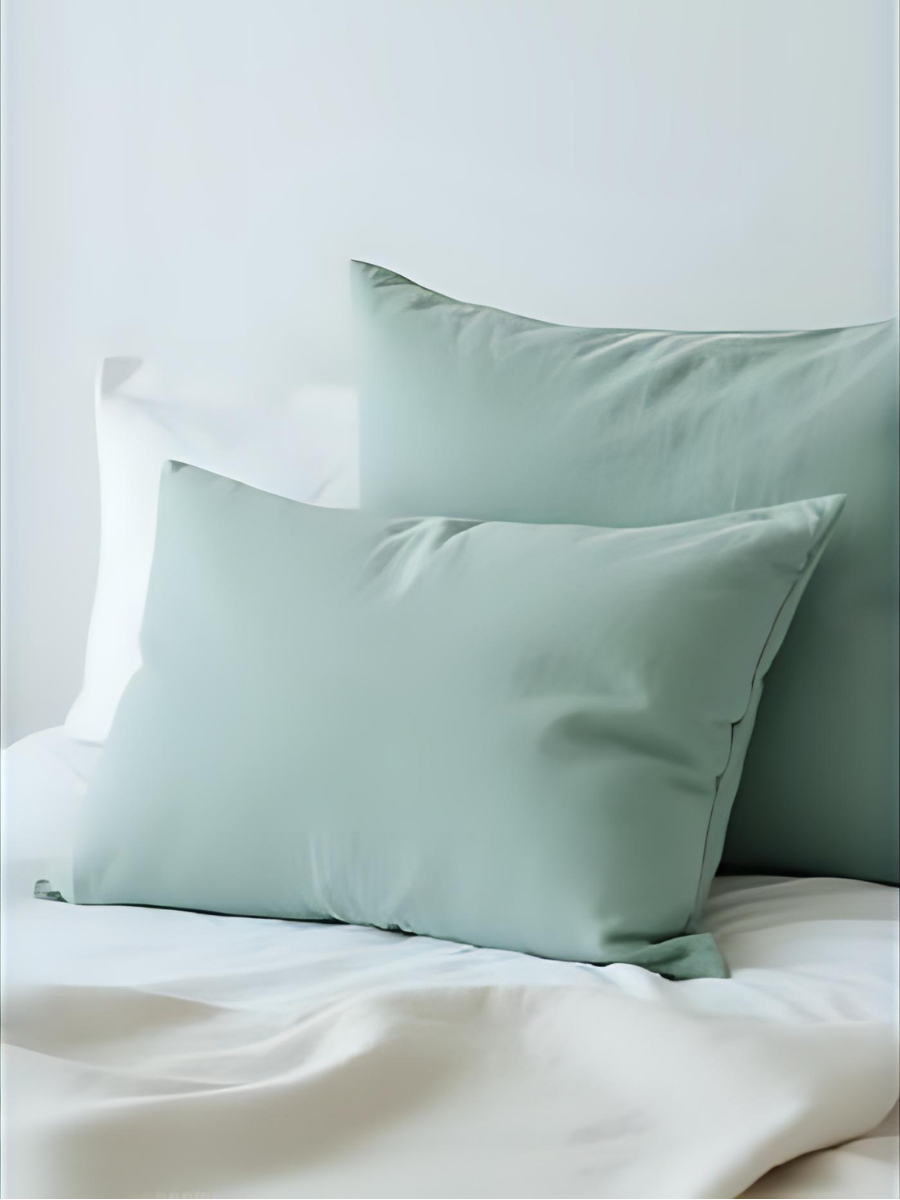 Willow Green 100% Flax Linen Classic Envelope Closure Pillowcases