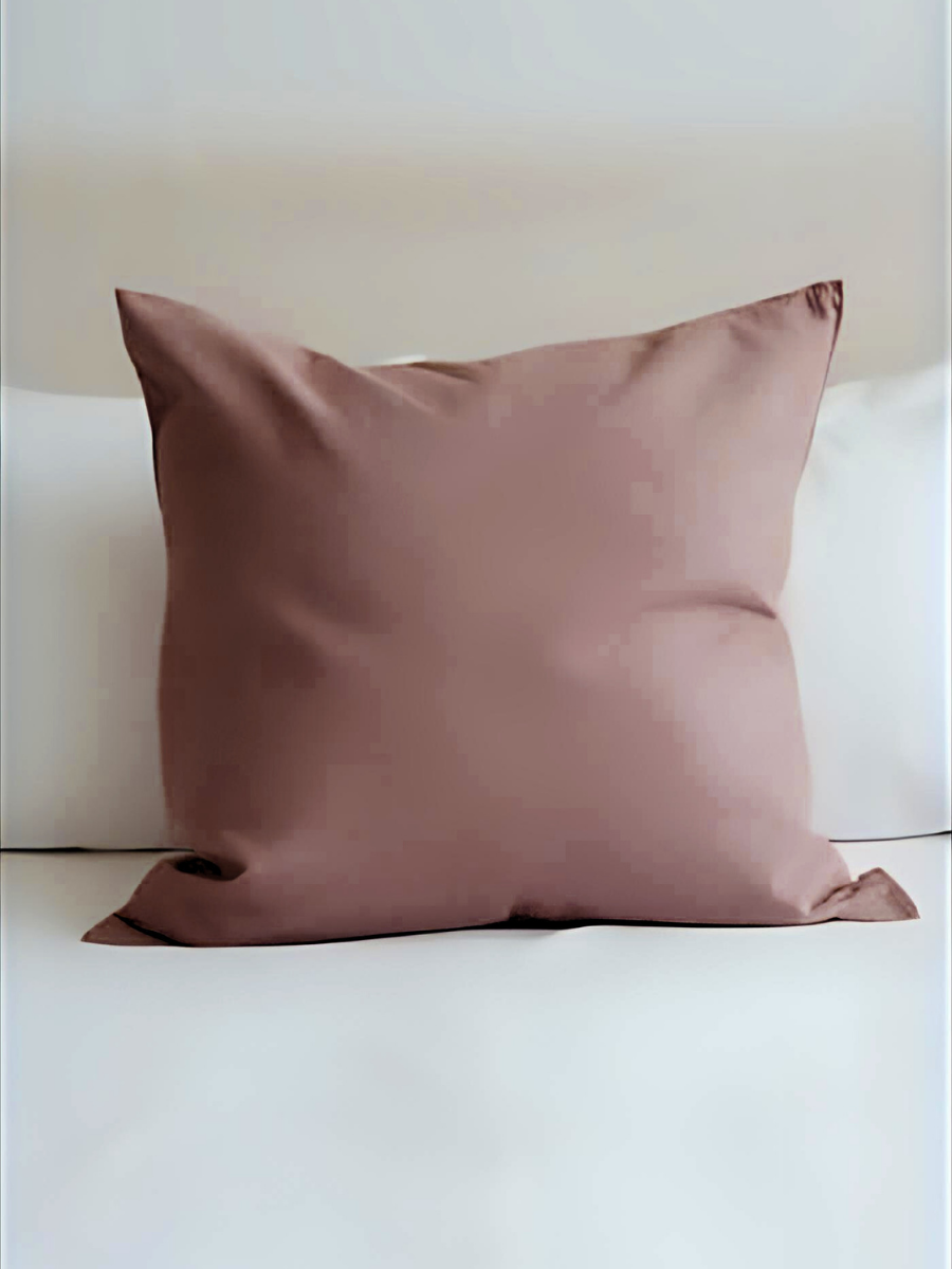 Rosewood Pink 100% Flax Linen Coconut Shell Button Closure Pillowcases