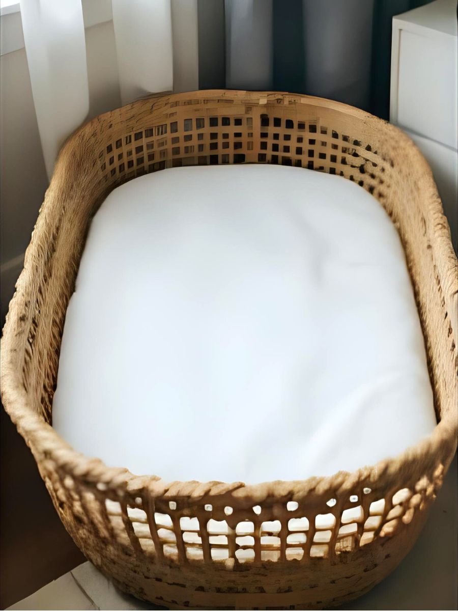 Magnolia White 100% Flax Linen Baby Pure Luxe Fitted Sheets