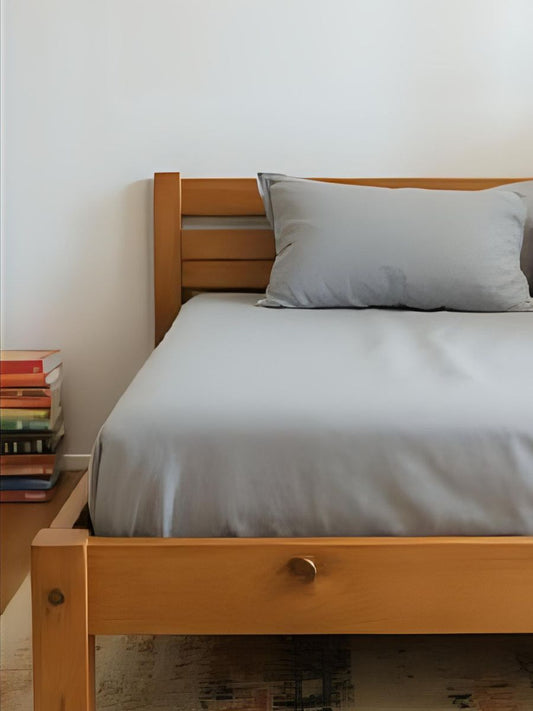 Moonlit Grey 100% Flax Linen Kids Fitted Sheets