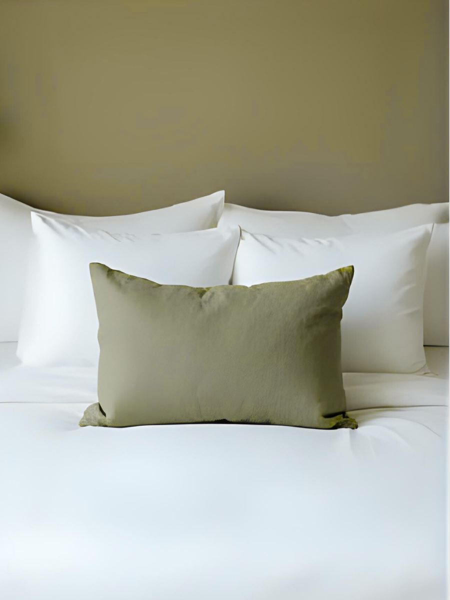 Olive Green 100% Flax Linen Classic Envelope Closure Pillowcases
