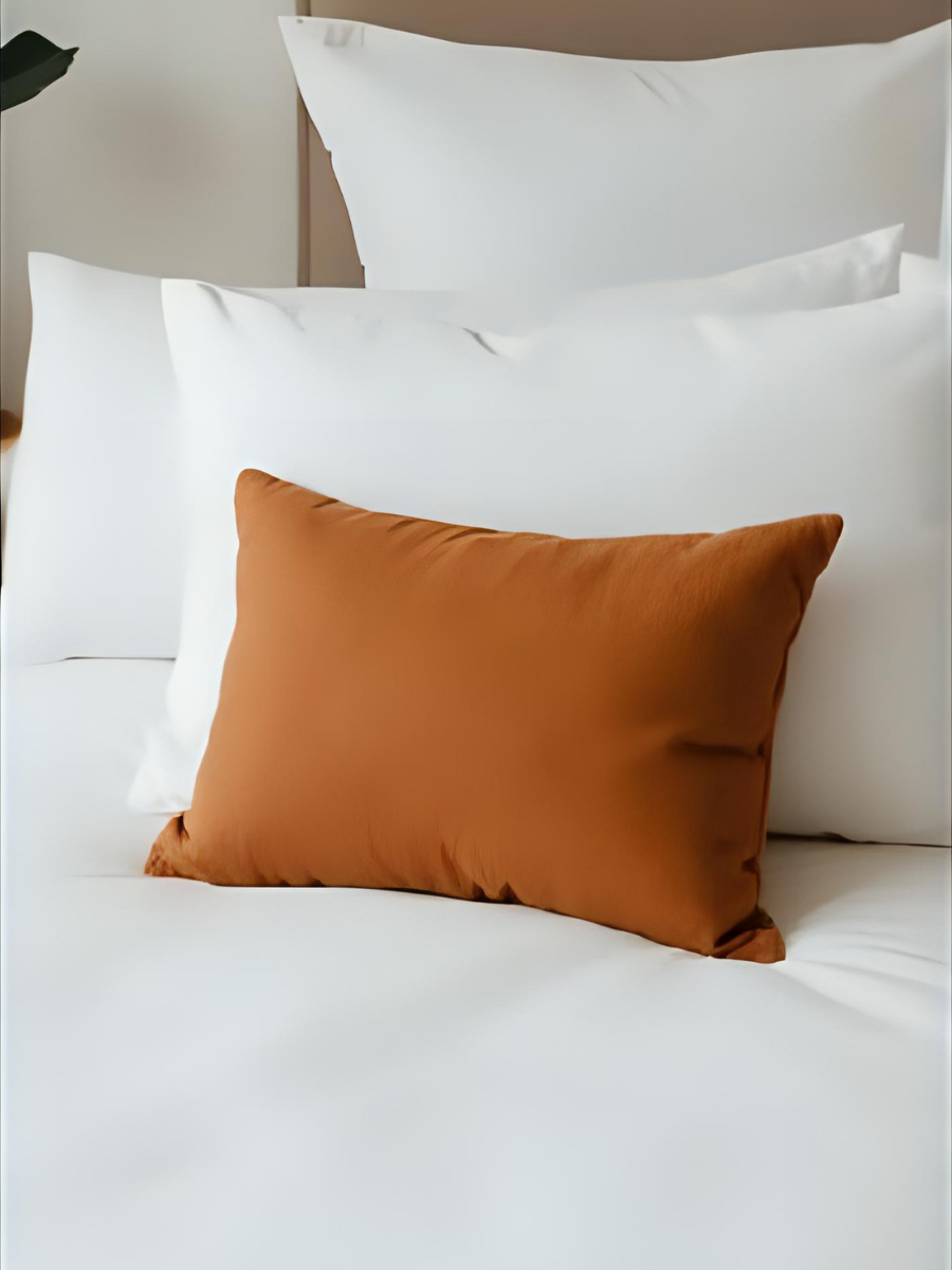 Cinnamon Brown 100% Flax Linen Classic Envelope Closure Pillowcases