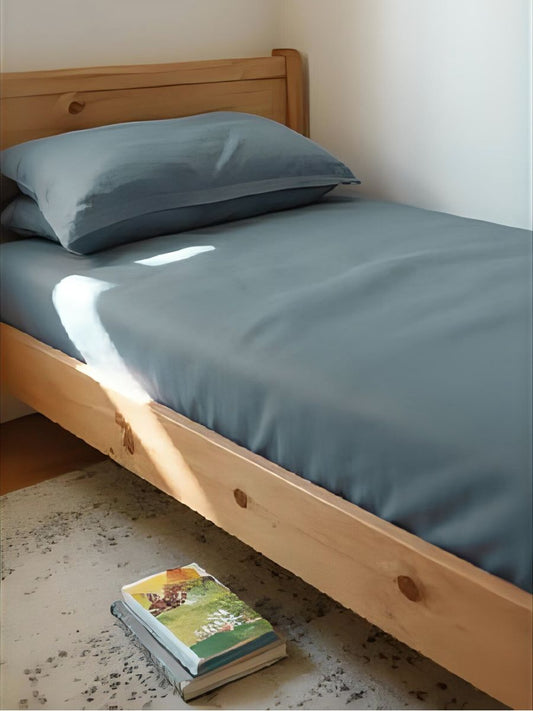 Baltic Blue 100% Flax Linen Kids Fitted Sheets