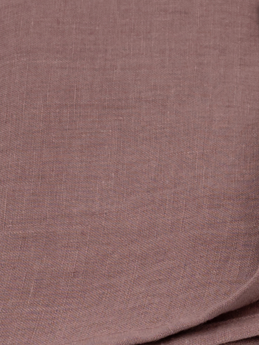 Rosewood Pink 100% Flax Linen Zipper Closure Pillowcases