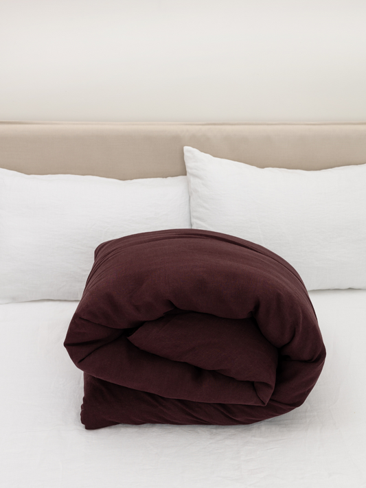 Elderberry Purple 100% Flax Linen Duvet Covers