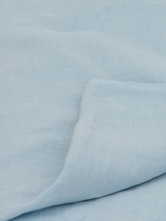 Sky Blue 100% Flax Linen Flat Cover Sheets