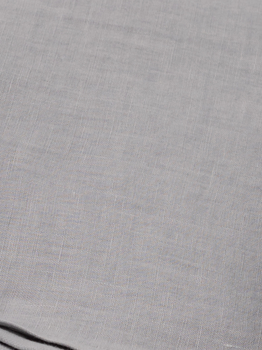 Moonlit Grey 100% Flax Linen Coconut Shell Button Closure Pillowcases