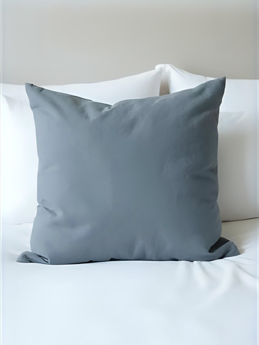 100% flax linen Baltic Blue Euro square pillow with zipper – OEKO-TEX Standard 100, plush & refined