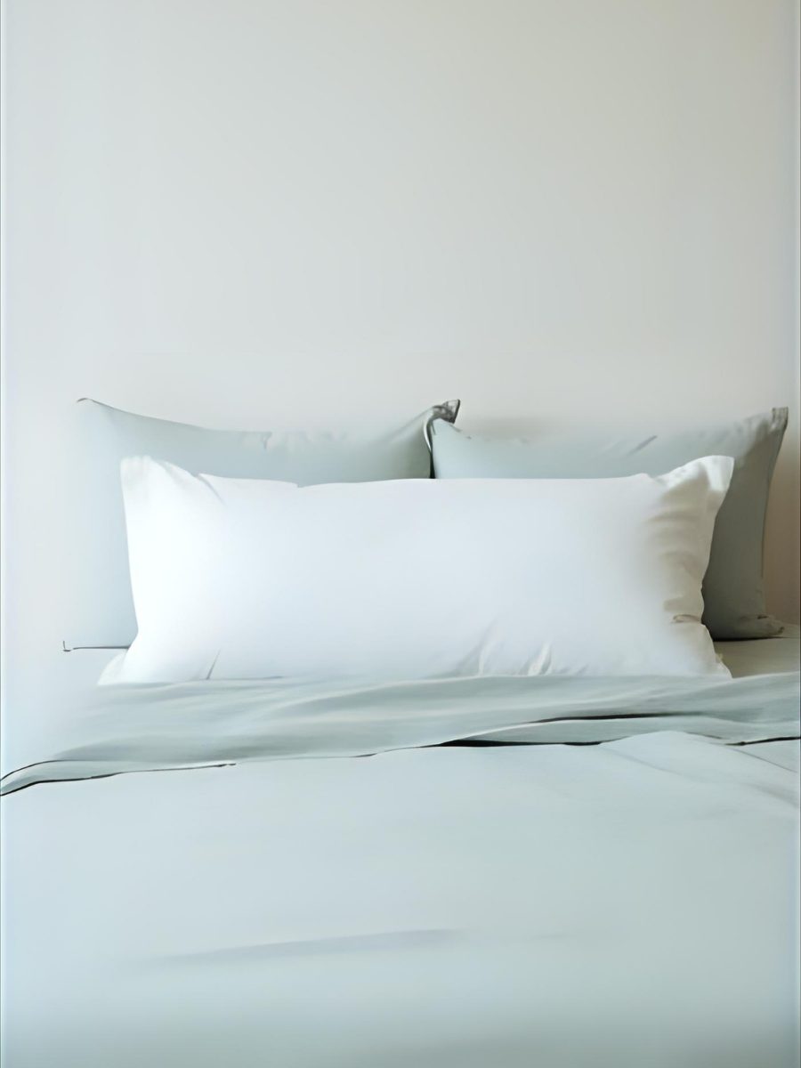100% flax linen Magnolia White body pillow pillowcase with zipper – OEKO-TEX Standard 100, long & supportive