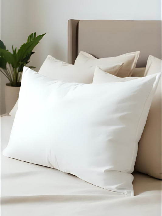 100% flax linen Magnolia White standard pillowcase with zipper – OEKO-TEX Standard 100, long & supportive