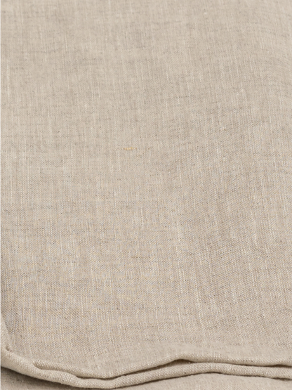 100% flax linen Natural Beige fabric swatch – OEKO-TEX Standard 100, soft & natural texture