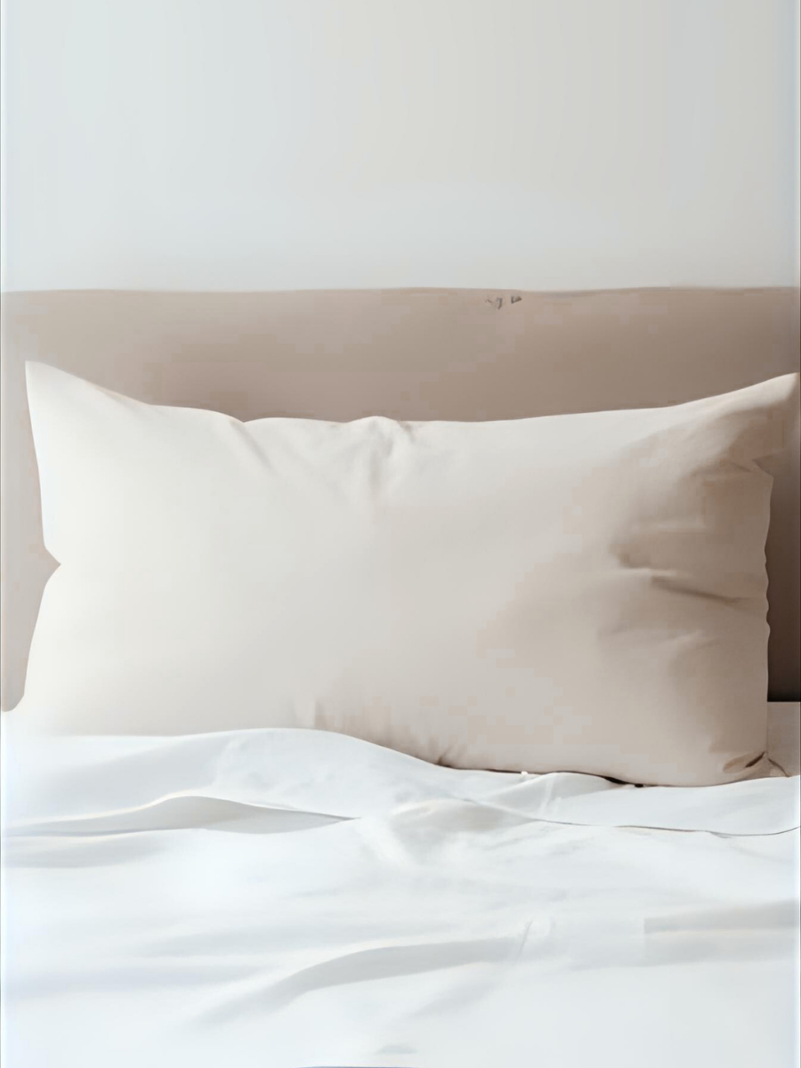 100% flax linen Natural Beige standard pillowcase with zipper – OEKO-TEX Standard 100, luxury and heirloom