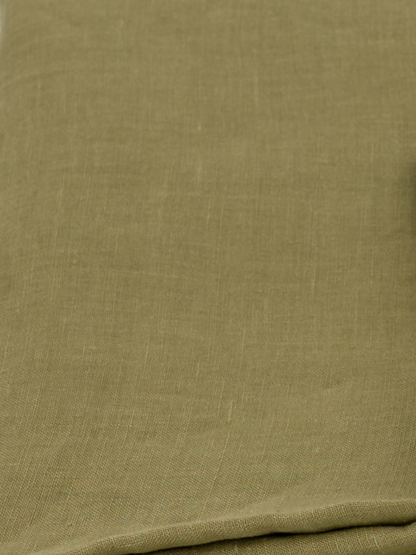 100% flax linen Olive Green fabric swatch – OEKO-TEX Standard 100, soft & natural texture