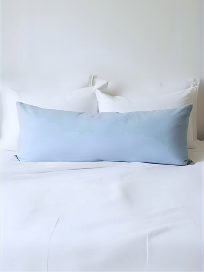 100% flax linen Sky Blue body pillow pillowcase with zipper – OEKO-TEX Standard 100, luxury and heirloom