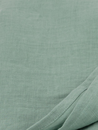 100% flax linen Willow Green fabric swatch – OEKO-TEX Standard 100, soft & natural texture