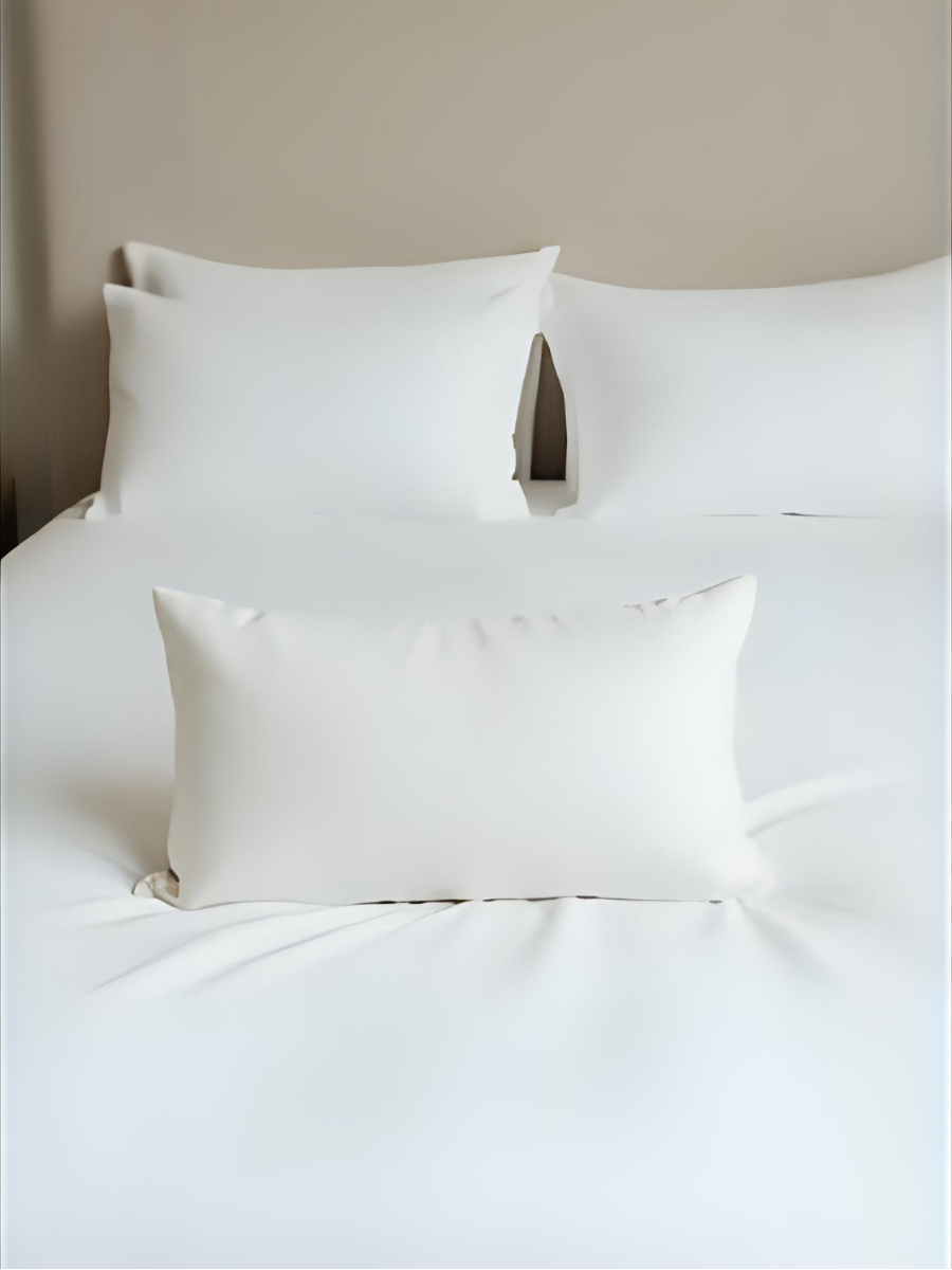 100% flax linen Magnolia White small boudoir pillow with zipper closure – OEKO-TEX Standard 100, luxe accent