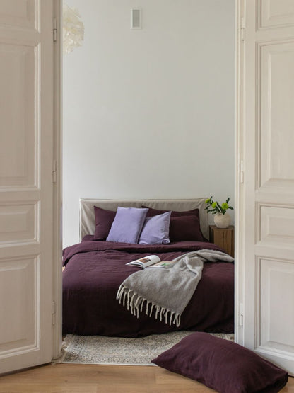 Elderberry Purple 100% Flax Linen Duvet Covers