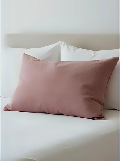 Rosewood Pink 100% Flax Linen Classic Envelope Closure Pillowcases