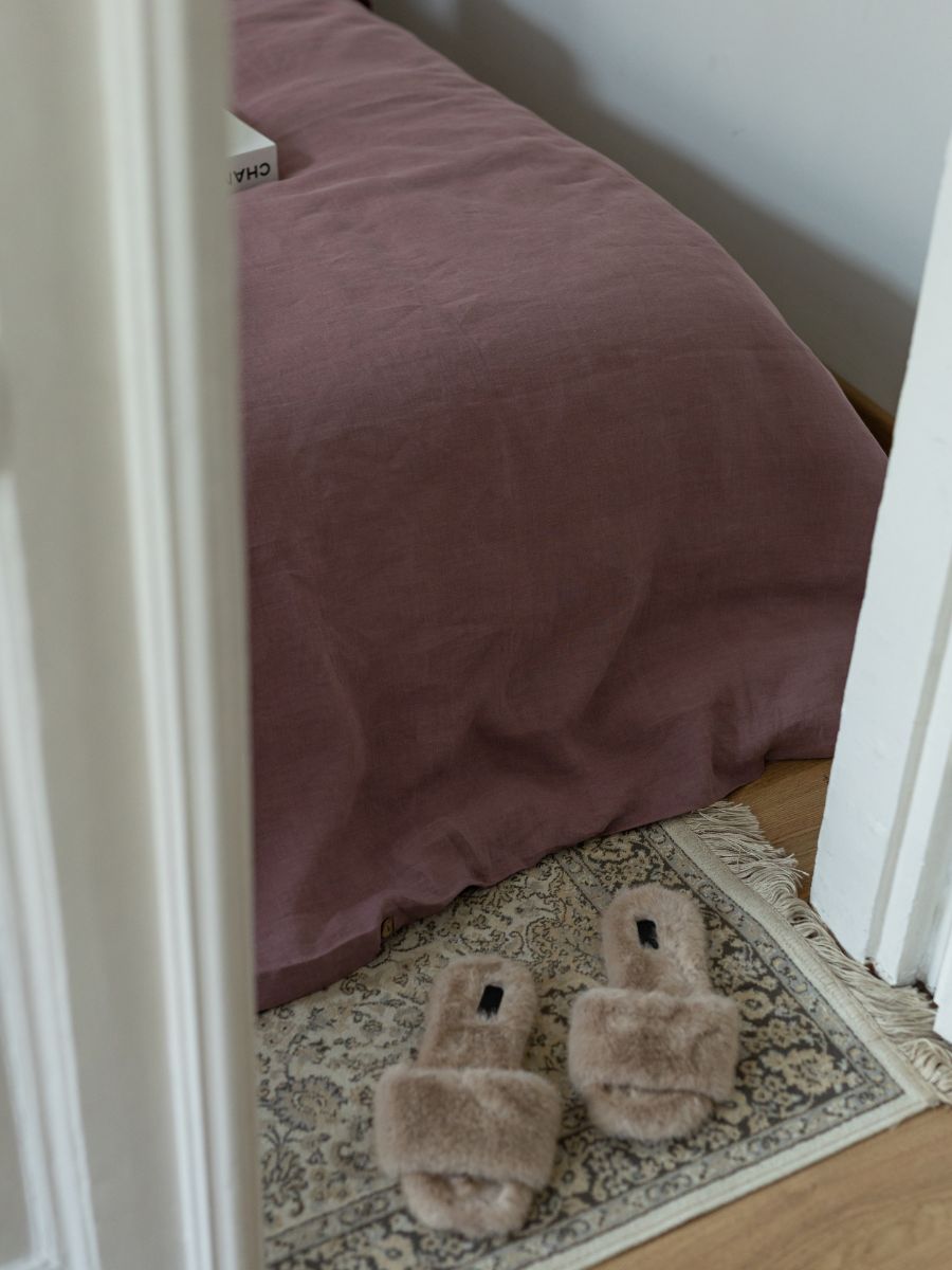 Rosewood Pink 100% Flax Linen Duvet Covers