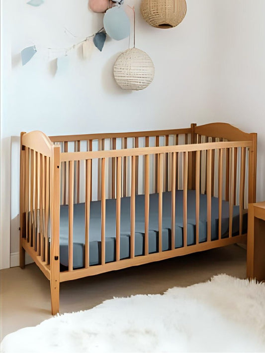 Baltic Blue 100% Flax Linen Baby Pure Luxe Fitted Sheets