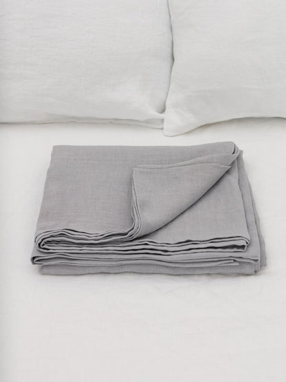 Moonlit Grey 100% Flax Linen Sheet Sets
