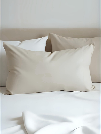 Natural Beige 100% Flax Linen Classic Envelope Closure Pillowcases