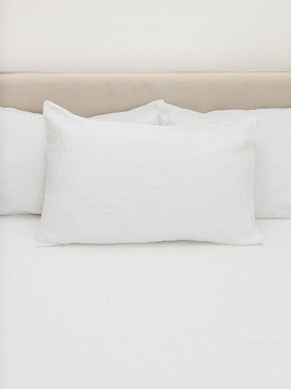 Magnolia White 100% Flax Linen Sheet Sets