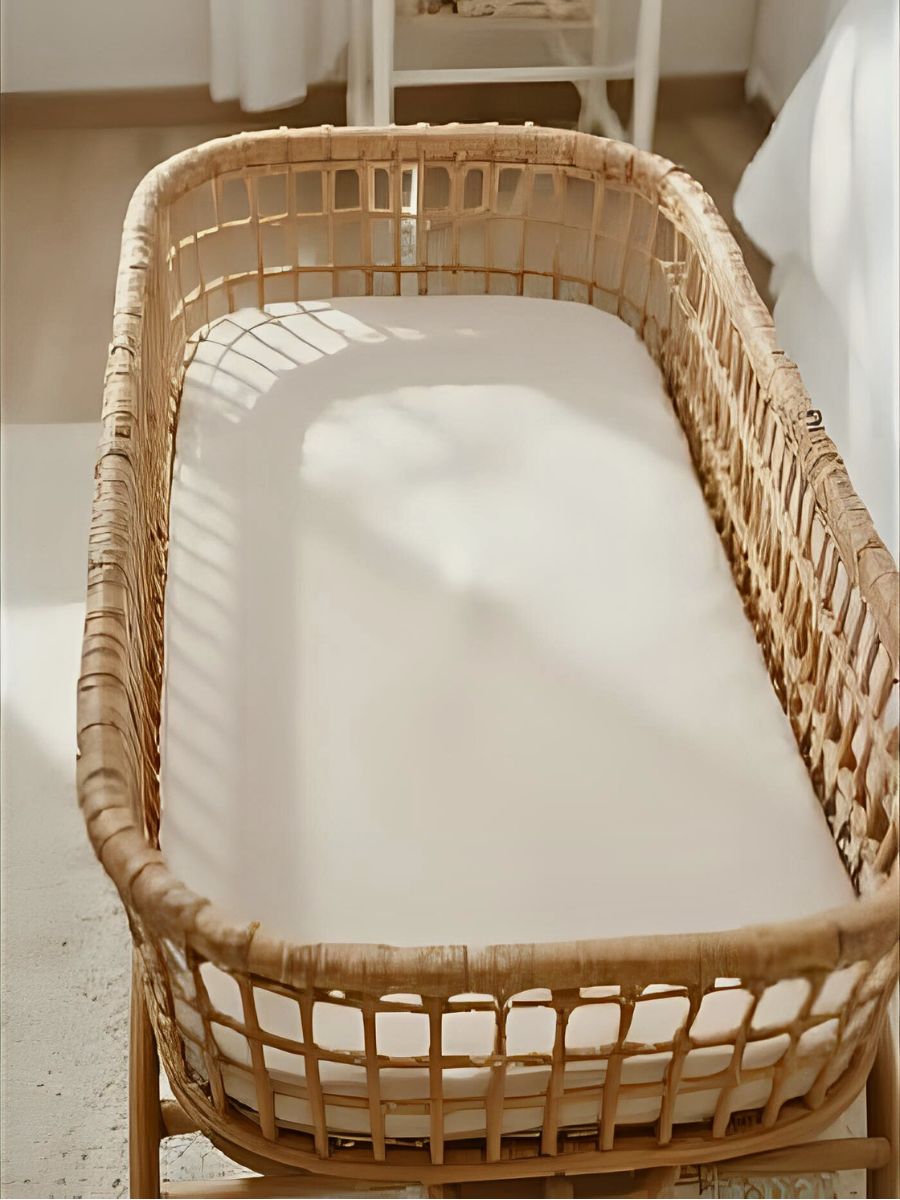 Natural Beige 100% Flax Linen Baby Pure Luxe Fitted Sheets