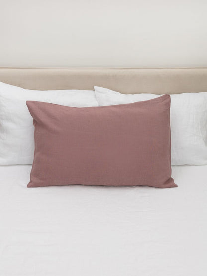 Rosewood Pink 100% Flax Linen Duvet Cover Sets