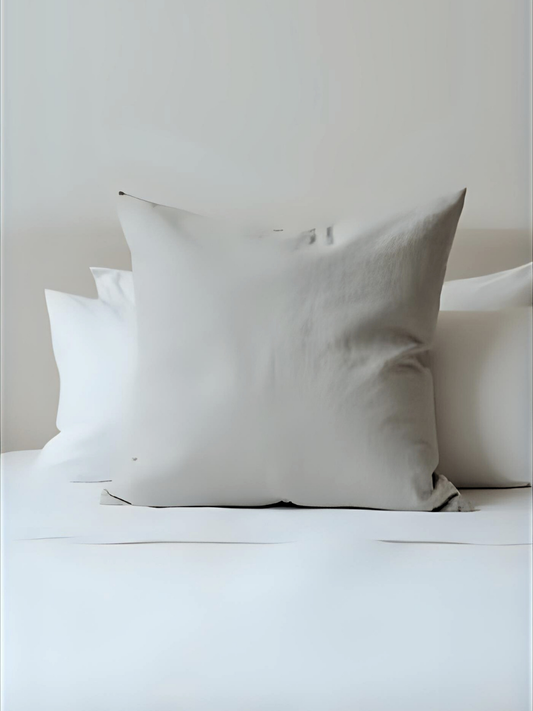Moonlit Grey 100% Flax Linen Classic Envelope Closure Pillowcases