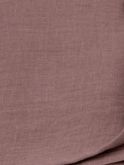Rosewood Pink 100% Flax Linen Zipper Closure Pillowcases