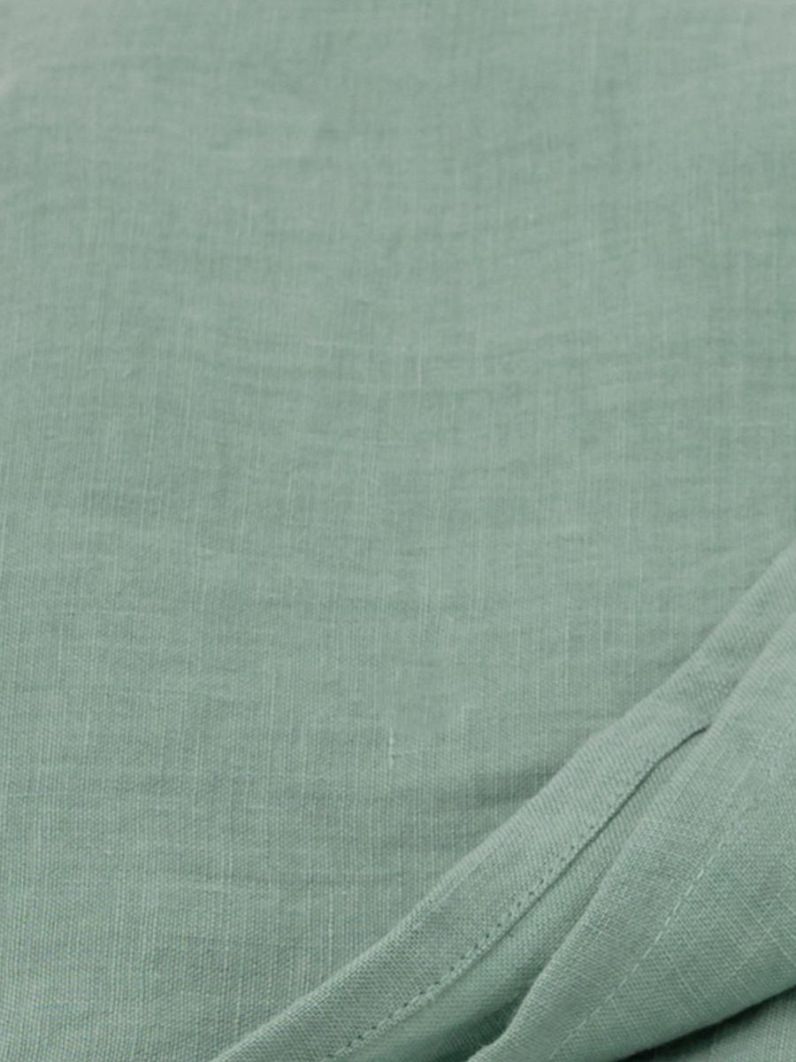 Willow Green 100% Flax Linen Coconut Shell Button Closure Pillowcases