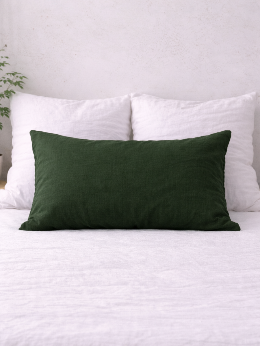 Forest Green 100% Flax Linen Deep Pocket Sheet Set
