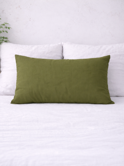 Olive Green 100% Flax Linen Deep Pocket Sheet Set