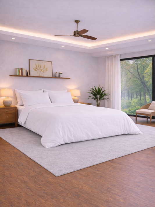 Magnolia White 100% Flax Linen Duvet Cover