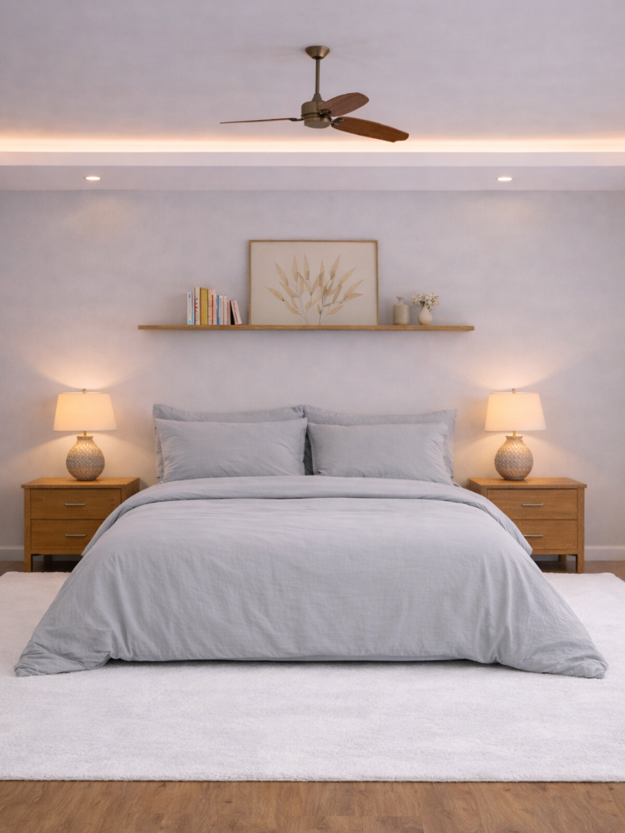 Moonlit Grey 100% Flax Linen Duvet Cover